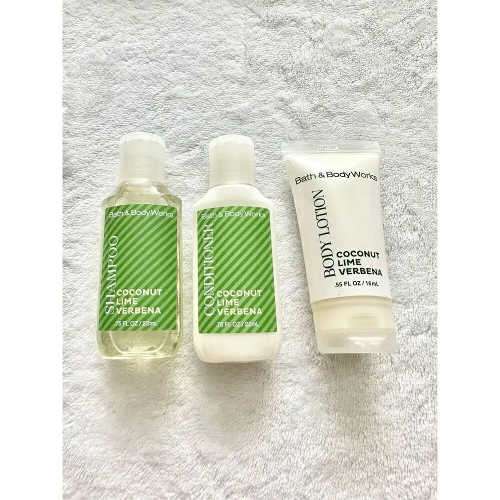 Bath & Body Works COCONUT - LIME VERBENA - shampoo, conditioner, and lotion